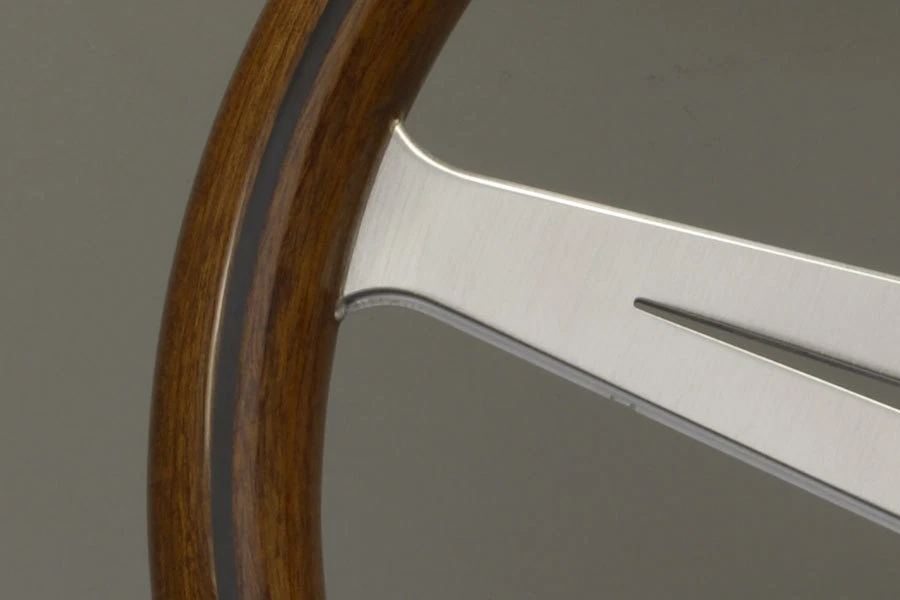 Nardi Lenkrad Classico ND390W Mahagoni mit silberfarbenen Speichen mit ABE - Bild 2 von 4