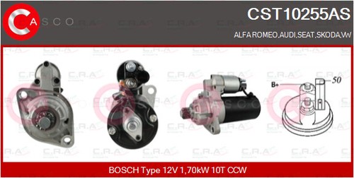 CST10255AS CASCO MOTORINO AVVIAMENTO AUDI A3 GOLF4/5 2.0 TDI CS1323-CST151  | eBay