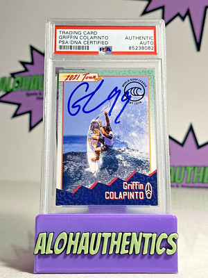 GRIFFIN COLAPINTO SIGNED 2021 WSL PANINI BRAZIL CARD PSA AUTO #43