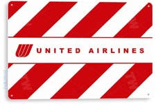 United Airlines Sign, Airplane Hangar, Retro Commercial Aviation Tin Sign C617