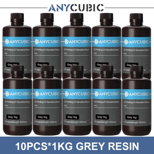 10KG ANYCUBIC Gris UV Sensitive Résine 405nm pour LCD Imprimante 3D Mono M3 Mars