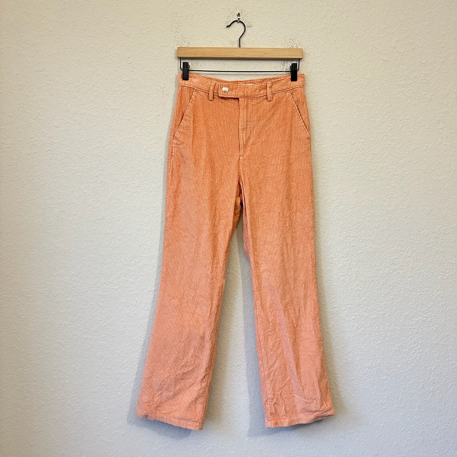 LEVI'S PREMIUM Math Club Flare Corduroy Trousers in Pebble Peach