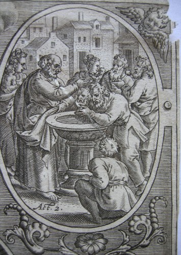 Johannes Sadeler (1550-1600) Pentecoste Pfingsten Orig Radierung 1580 - Picture 7 of 9