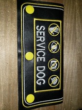Large Black and yellow Service Dog leash wrap prototype