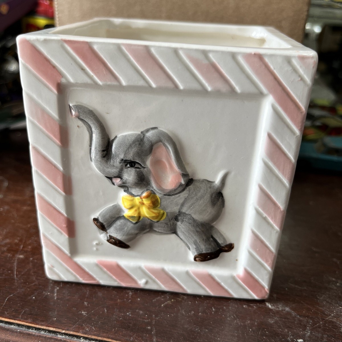Vintage Napco Originals Giftcraft Square Baby Planter Lamb