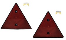 2x Aspöck Dreieck Rückstrahler ROT Reflektor schraubbar PKW LKW Anhänger Trailer