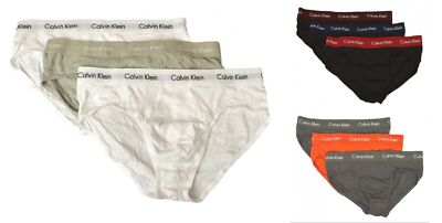 CALVIN KLEIN Herren Slips Unterhose 3er Pack Baumwolle Stretch Stretch