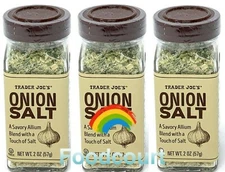 3 Packs Trader Joe's Onion Salt Savory Allium Blend Seasoning Salt 2oz Each Pack