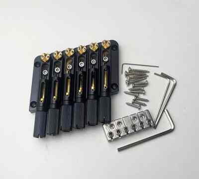 1 Set  Headless Guitar Accessories 6 String Saddle Headless Guitar Bridge