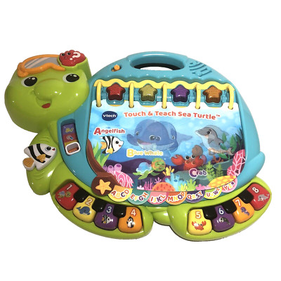 VTech Touch & Teach Sea Turtle Interactive Learning Book Toy Works Great!