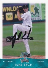 JAKE ESCH JUPITER HAMMERHEADS SIGNED 2014 CARD MIAMI MARLINS SAN DIEGO PADRES