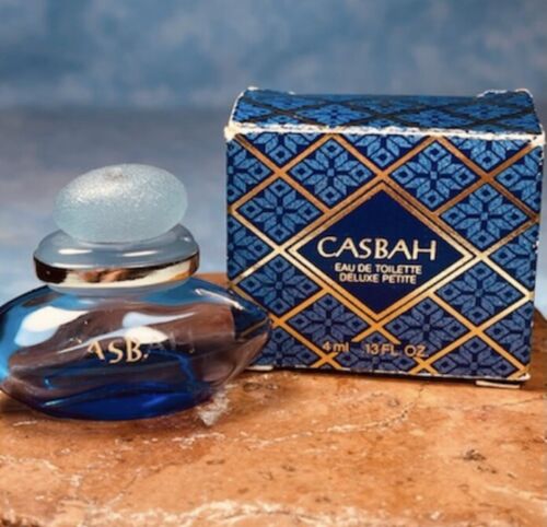 Vintage Empty  CASBAH Perfume Bottle by Avon w/Box Lettering Faded on Bottle - Picture 1 of 9