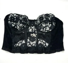 Dolores Corset Lace Strapless Poirette 38 Grunge Whimsygoth Fairy Dark Fem Goth