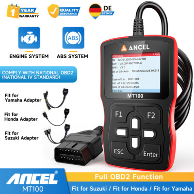2025 Ancel MT100 Profi Motorrad Diagnosegerät OBD2 Scanner für Honda für Yamaha
