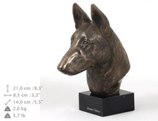 Owczarek Malinois - figurka z wizerunkiem psa na marmurowej podstawa Art Dog