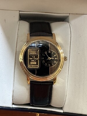 Unisex 1 Gram Gold Credit Suisse Gold Tone Watch | eBay