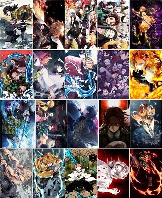 Cards Demon Slayer Kimetsu No Yaiba Card Paster Card Stickers Ebay