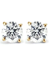 1/3 Ct TDW Diamond Studs Available in 14k White or Yellow Gold