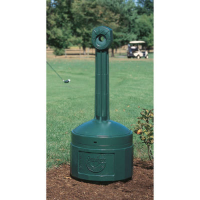 GREEN CIGARETTE BUTT RECEPTACLE JUSTRITE 38 1/2