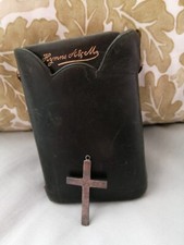 Antique Small Book Of Common Prayer And Hymns A&M In Black Leather Case Cross