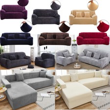 1/2/3/4 Seater Sofa Cover Home Thick Plush Stretch Sofa Slipcover Couch Covers