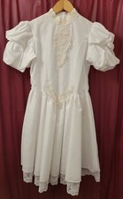 Sugar Plum Girls' / Youth Dress Sz 14 1-2 White Wedding Flower Girl Made in USA