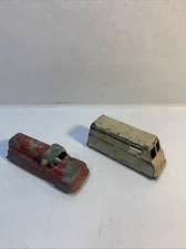 Pair of  1950's Vintage Goodee Die-cast Toy Trucks  Tanker and Cargo