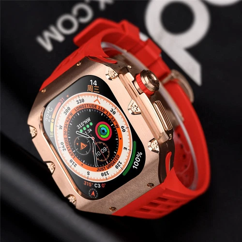 Titanium Alloy Case+Silicone Strap MOD KIT For Apple Watch Ultra /Ultra 2 3 49mm - Picture 3 of 44