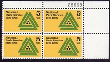 Scott #1314 National Park Service Plate Block of 4 Stamps - MNH