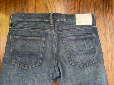 Ron Herman Huron Raw Indigo Selvedge Denim sz 31x33 USA Made Slim