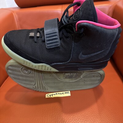 Size 10.5 - Nike Air Yeezy 2 NRG Solar Red 2012 - Preowned 508214 006
