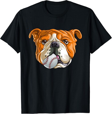 English Bulldog Baseball T Shirt Dog Funny Cute Lover Gift Unisex