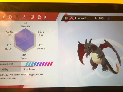 Shiny Charizard Gmax HA Timid 6IV W/ Master Ball For Pokemon - Foto 2