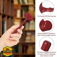 Wooden Judge Gavel Prop 24 Pcs Mini Auction Hammer Cosplay Prop