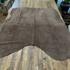 Genuine Cowhide Suede Leather Skin Organic Shape For Crafting or Upholstery