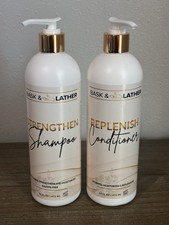Bask  Lather Strengthen Shampoo  Replenish Conditioner Bundle 16 Fl Oz New