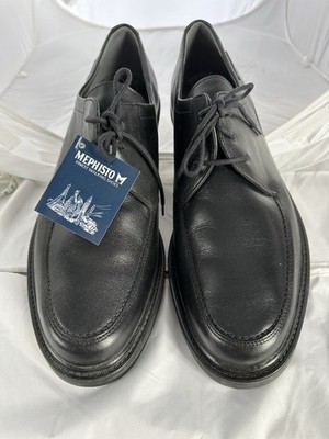 Men s Mephisto Black Smooth Leather Lace Walking Shoes New In Box US Sz 12 $379