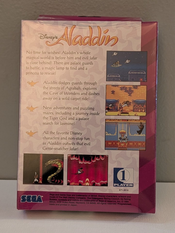 Aladdin Sur SEGA Game Gear - Version Euro Complète (boîtier Abîmé)