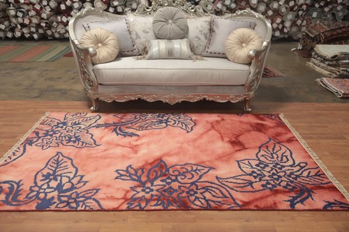 Handmade Modern Oriental Area Rug Contemporary Wool Carpet 5x8 - Picture 3 of 13