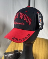 Hollywood Red and Black Classic Basebal Hat Baseball Cap