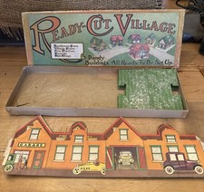 Ready-Cut Village Vintage Paper House Town Buildings 5 Buildings In Original Box