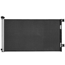 Uimoso Retractable Mesh Gate for Babies and Pets, 56.3 x 31.3 Inches, Black