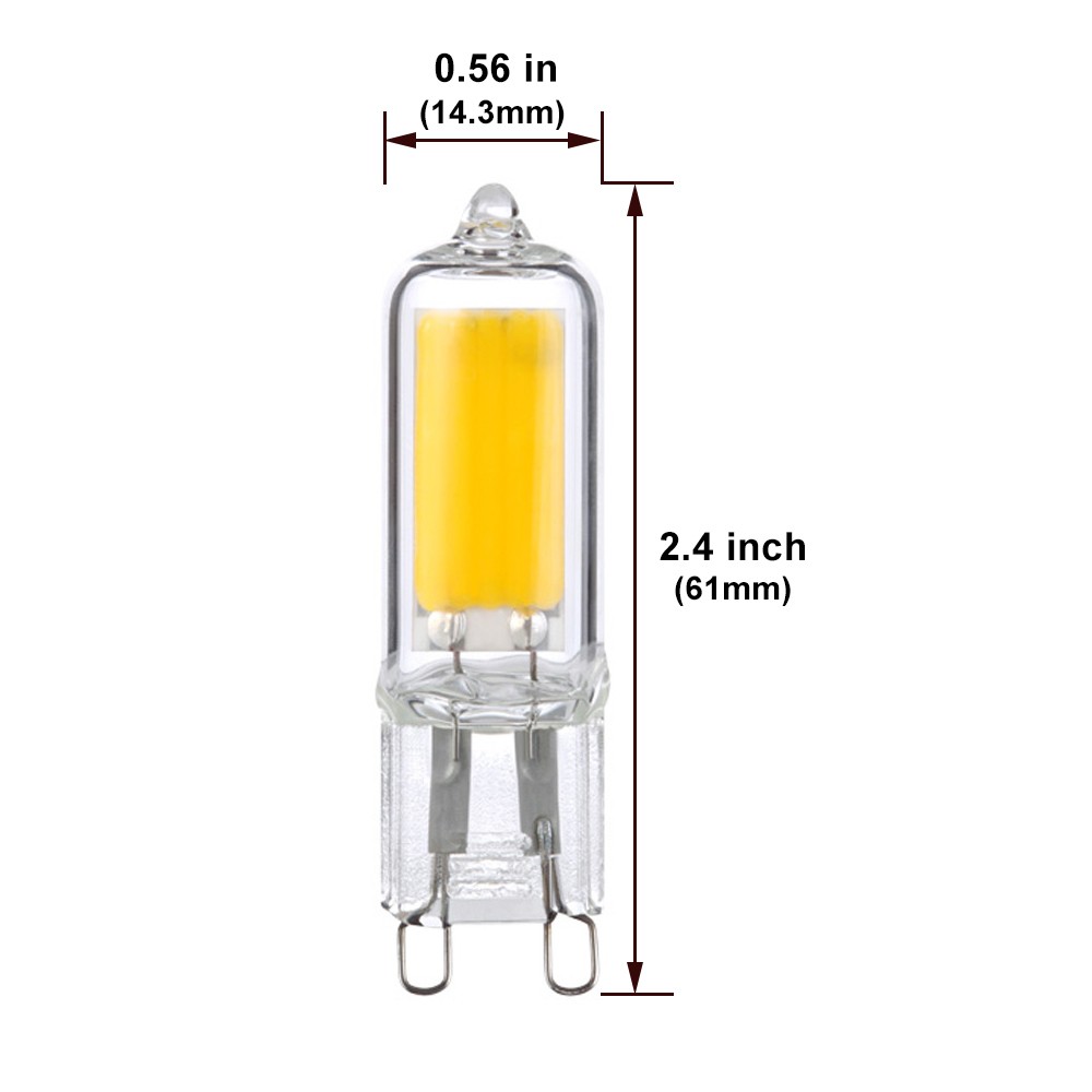 BulbAmerica 4W G9 Base Dimmable 370Lm 120V 3000K White LED
