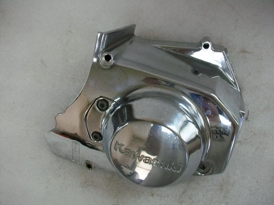 Chrome! 1981 1982 1983 Kawasaki KZ1100A Shaft DR Left Engine Cover Front - Imagem 2 de 4