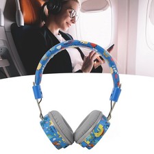 Cute Blue Dinosaur Headphones Wireless Headphones Foldable Headsets