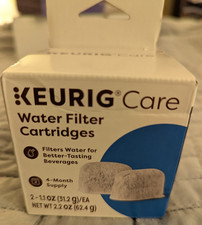 New Genuine Keurig Water Filter Cartridges 2 Pack K-Cup Coffee Makers 4-Mo OEM