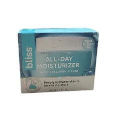 Bliss Drench & Quench All-Day Moisturizer with Hyaluronic Acid 1.7 fl oz New