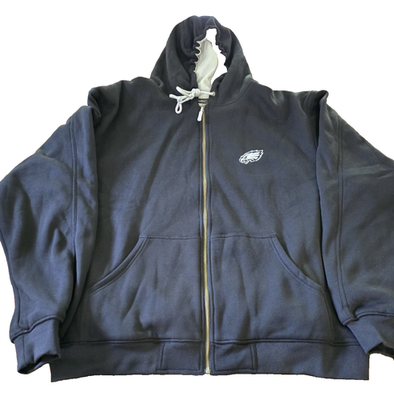 #ad Dunbrooke Philadelphia Eagles Craftsman Thermal Lined Full Zip Hoodie Blk 2XL $73.97