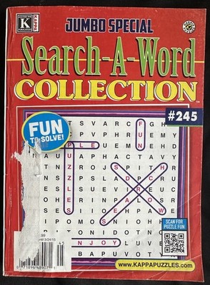 Jumbo Special Search A Word Collection # 245 Cover Has Some Damage Used