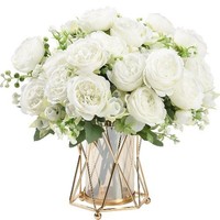 KüNstliche PfingstrosensträUßE Weiß Seidenblumen Hochzeit Dekor